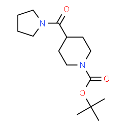 tert-butyl 4-(pyrrolidine-1-carbonyl)piperidine-1-carboxylate structure