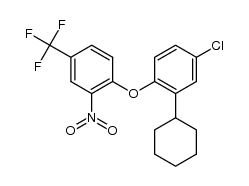 4-chloro-2-cyclohexyl-1-(2-nitro-4-(trifluoromethyl)phenoxy)benzene Structure