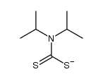 diisopropyldithiocarbamate anion Structure