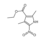 Ethyl 2,4-dimethyl-5-nitro-1H-pyrrole-3-carboxylate Structure