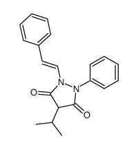 4-isopropyl-1-phenyl-2-styryl-pyrazolidine-3,5-dione结构式