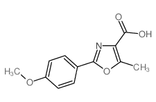 2-(4-Methoxyphenyl)-5-methyl-1,3-oxazole-4-carboxylic acid structure