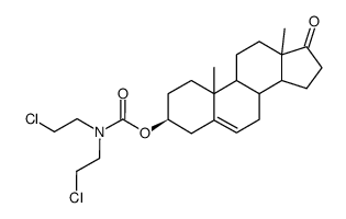 17-oxo-5-androsten-3beta-yl-N,N-bis(2'-chloroethyl)carbamate Structure