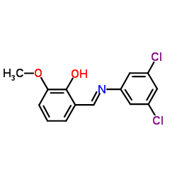 2-{(E)-[(3,5-Dichlorophenyl)imino]methyl}-6-methoxyphenol structure