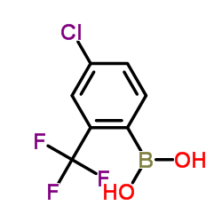 2-Chloro-4-trifluoromethyl phenyl boronic acid structure