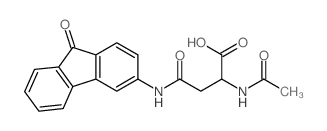 L-Asparagine,N2-acetyl-N-(9-oxo-9H-fluoren-3-yl)- Structure