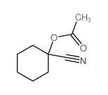 Cyclohexanecarbonitrile, 1-hydroxy-, acetate structure