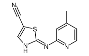 2-[(4-methylpyridin-2-yl)amino]-1,3-thiazole-5-carbonitrile结构式