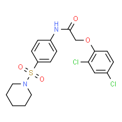 2-(2,4-dichlorophenoxy)-N-[4-(piperidin-1-ylsulfonyl)phenyl]acetamide Structure