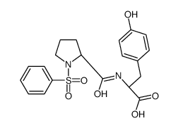 (2S)-2-[[(2S)-1-(benzenesulfonyl)pyrrolidine-2-carbonyl]amino]-3-(4-hydroxyphenyl)propanoic acid结构式