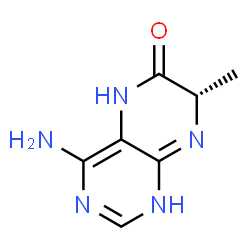 6(5H)-Pteridinone,4-amino-1,7-dihydro-7-methyl-,(7S)-(9CI) structure