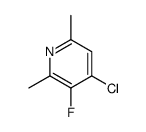 4-chloro-3-fluoro-2,6-dimethylpyridine结构式