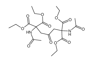 Diaethyl-2,6-diacetamido-2,6-diaethoxycarbonyl-4-oxopimelat结构式