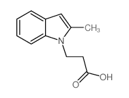 3-(2-甲基-吲哚-1-基)-丙酸结构式