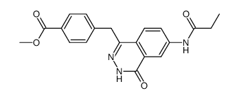 4-(4-Oxo-6-propionylamino-3,4-dihydro-phthalazin-1-ylmethyl)-benzoic acid methyl ester Structure