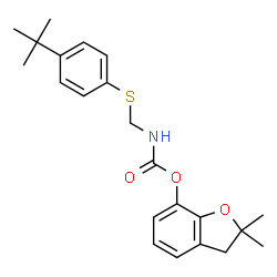 N-[[4-(1,1-Dimethylethyl)phenyl]thio]-N-methylcarbamic acid 2,3-dihydro-2,2-dimethylbenzofuran-7-yl ester structure