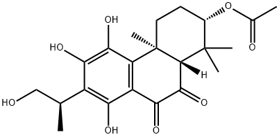 (15R)-3β-Acetoxy-11,12,14,16-tetrahydroxy-8,11,13-abietatriene-6,7-dione structure