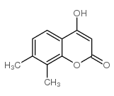 4-HYDROXY-7,8-DIMETHYLCOUMARIN结构式