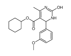 cyclohexyl 4-(3-methoxyphenyl)-6-methyl-2-oxo-3,4-dihydro-1H-pyrimidine-5-carboxylate结构式