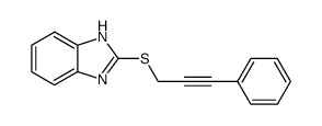 2-[3-phenylpropargylmercapto]benzimidazole结构式