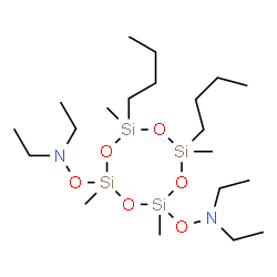 [(6,8-dibutyl-2,4,6,8-tetramethylcyclotetrasiloxane-2,4-diyl)di(oxy)]bis(diethylamine) Structure