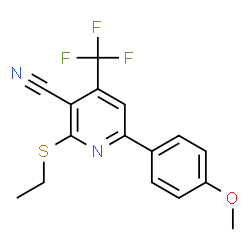 2-(ethylthio)-6-(4-methoxyphenyl)-4-(trifluoromethyl)nicotinonitrile picture