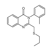 3-(2-Methylphenyl)-2-[(propylthio)methyl]quinazolin-4(3H)-one结构式