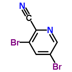 2-氰基-3,5-二溴吡啶结构式