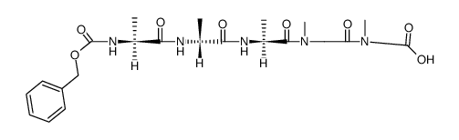 Z-L-Ala-D-Ala-L-Ala-Sar2-OH结构式