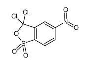 3,3-dichloro-5-nitro-2,1λ6-benzoxathiole 1,1-dioxide Structure