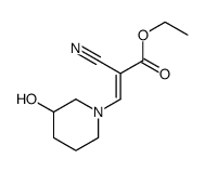 ethyl 2-cyano-3-(3-hydroxypiperidin-1-yl)prop-2-enoate结构式