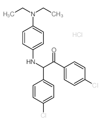 Ethanone,1,2-bis(4-chlorophenyl)-2-[[4-(diethylamino)phenyl]amino]-, dihydrochloride(9CI) structure