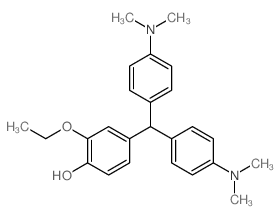 4-[bis(4-dimethylaminophenyl)methyl]-2-ethoxy-phenol结构式