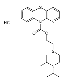 2-[2-[di(propan-2-yl)amino]ethylsulfanyl]ethyl pyrido[3,2-b][1,4]benzothiazine-10-carboxylate,hydrochloride Structure