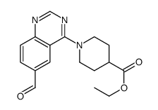 1-(6-甲酰基喹唑啉-4-基)哌啶-4-羧酸乙酯结构式