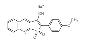 Thieno[2,3-b]quinolin-3-ol, 2-(4-methoxyphenyl)-, 1,1-dioxide, sodium salt Structure