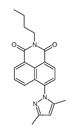 2-butyl-6-(3,5-dimethyl-pyrazol-1-yl)-benzo[de]isoquinoline-1,3-dione结构式