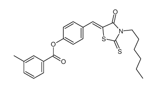 [4-[(3-hexyl-4-oxo-2-sulfanylidene-1,3-thiazolidin-5-ylidene)methyl]phenyl] 3-methylbenzoate Structure