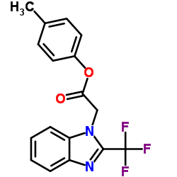 4-Methylphenyl [2-(trifluoromethyl)-1H-benzimidazol-1-yl]acetate结构式