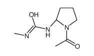 1-[(2S)-1-acetylpyrrolidin-2-yl]-3-methylurea结构式