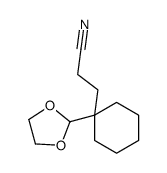 3-[1-(1,3-dioxolan-2-yl)cyclohexyl]propanenitrile结构式