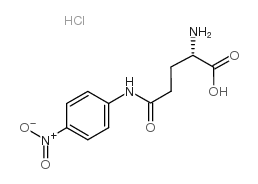 L-谷氨酸γ-(p-硝基苯胺)盐酸盐结构式