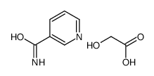 2-hydroxyacetic acid,pyridine-3-carboxamide结构式