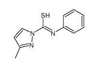 3-methyl-N-phenylpyrazole-1-carbothioamide结构式