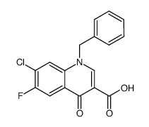 1-benzyl-7-chloro-6-fluoro-4-oxo-1,4-dihydro-quinoline-3-carboxylic acid结构式