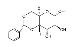 methyl-4,6-O-benzylidene-α-D-mannopyranoside结构式