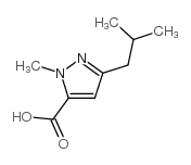 1-METHYL-3-(2-METHYLPROPYL)-1H-PYRAZOLE-5-CARBOXYLIC ACID structure