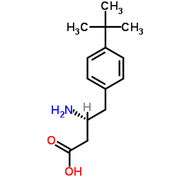 (3R)-3-Amino-4-[4-(2-methyl-2-propanyl)phenyl]butanoic acid Structure