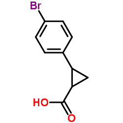 2-(4-Bromophenyl)cyclopropanecarboxylic acid structure