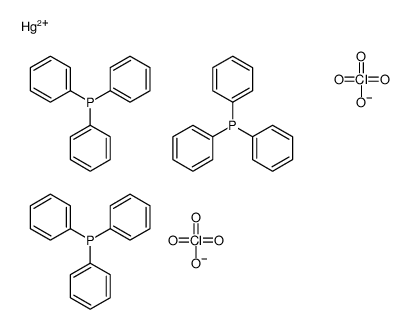 mercury(2+),triphenylphosphane,diperchlorate Structure